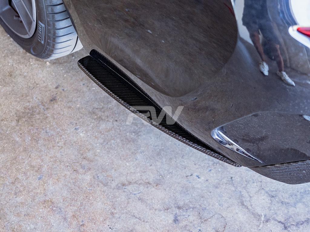 RW Carbon BMW G20 Carbon Fiber Rear Bumper Splitters (7)