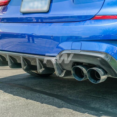 RW Carbon BMW G20 DTM Carbon Fiber Rear Diffuser