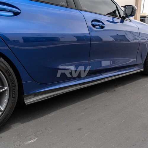 RW Carbon BMW G20 K Style Carbon Side Skirt Extensions