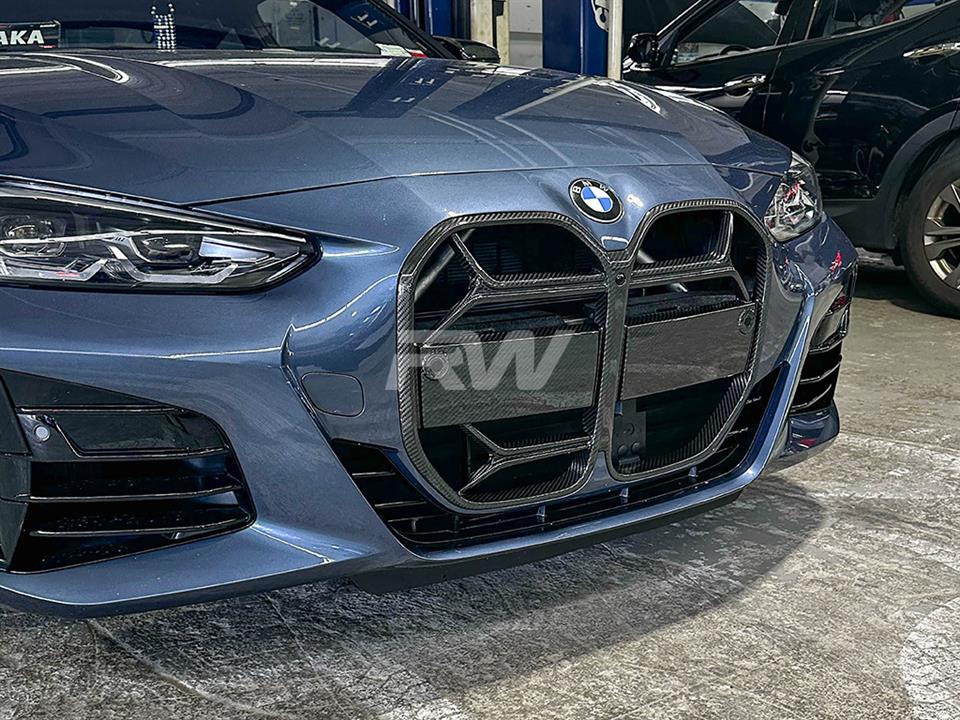 RW Carbon BMW G22 G23 4-Series CSL Style Carbon Fiber Grille - Image 7