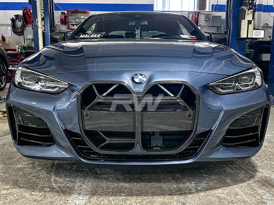 RW Carbon BMW G22 G23 4-Series CSL Style Carbon Fiber Grille - Image 8