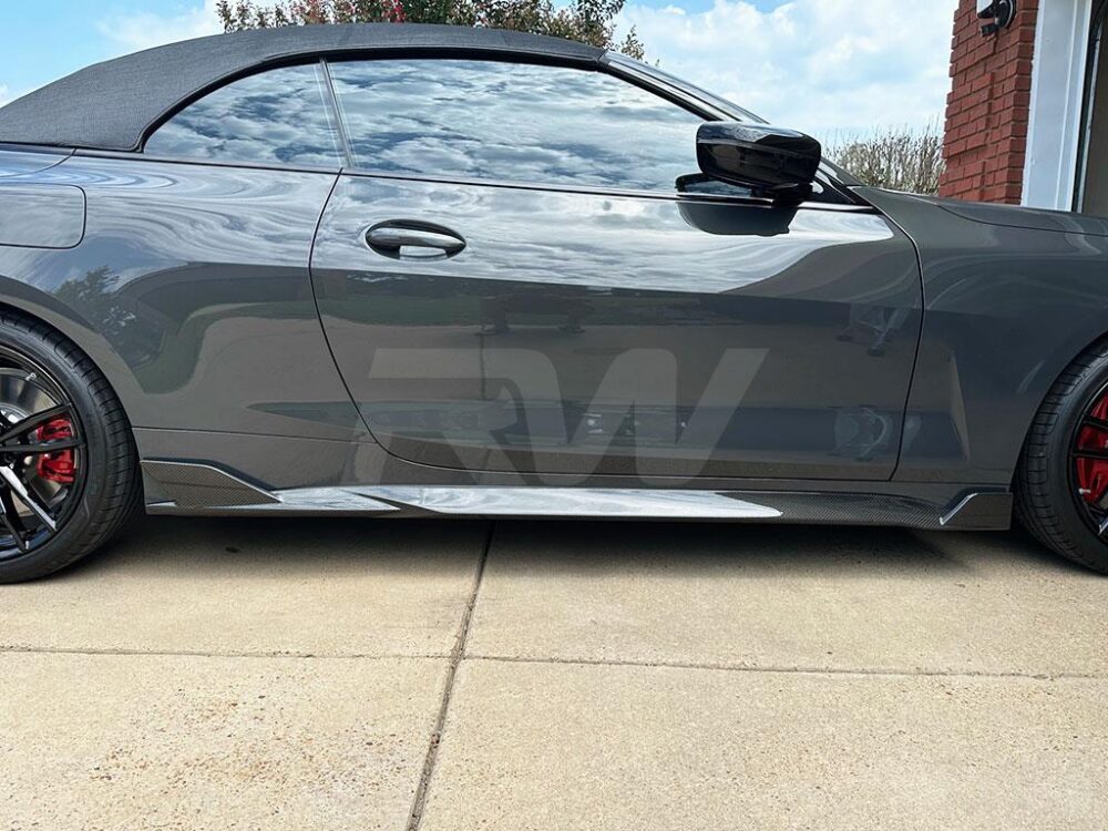 RW Carbon BMW G22 G23 DTM Carbon Fiber Side Skirt Extensions (9)