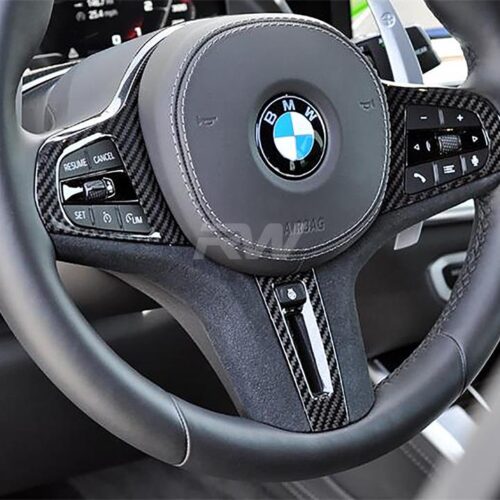 Alternative view of RW Carbon BMW G22 G29 G42 CF Alcantara Steering Wheel Trim