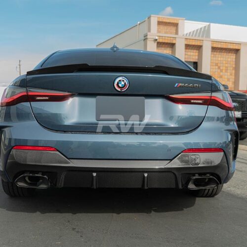 Alternative view of RW Carbon BMW G22/G23 4-Series Carbon Fiber Diffuser