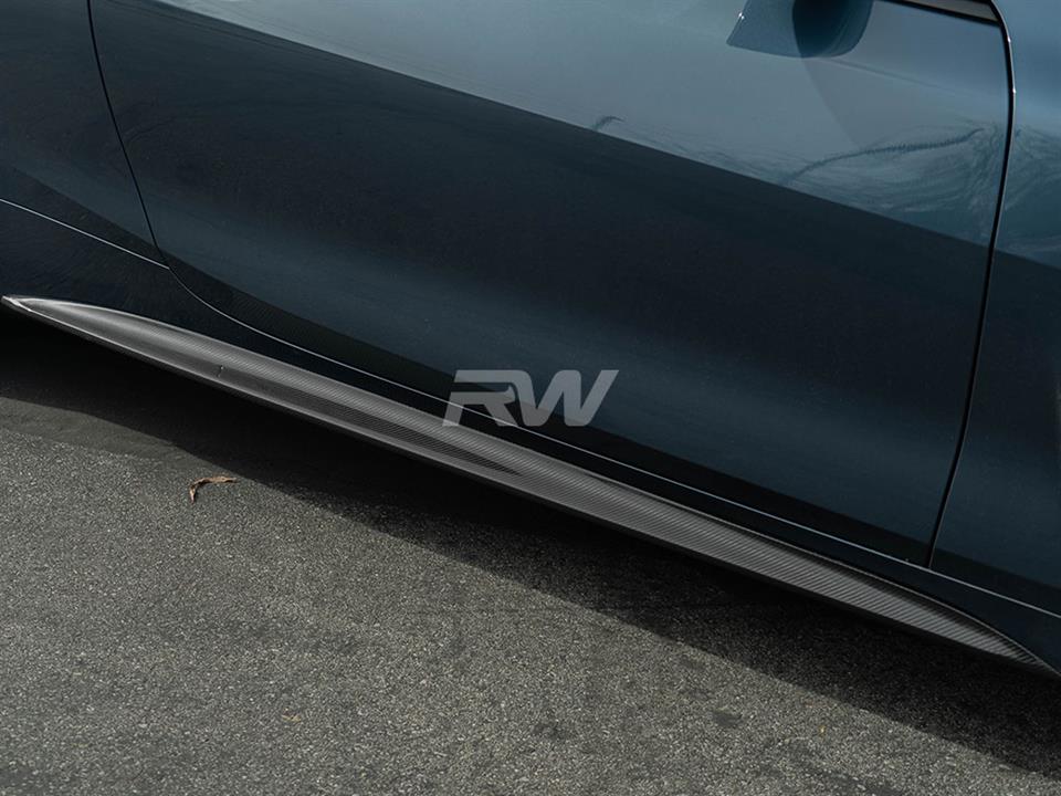 RW Carbon BMW G22G23 Carbon Fiber Side Skirt Extensions (3)