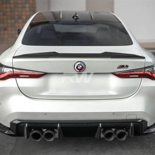 Alternative view of RW Carbon BMW G22/G82 GTX Carbon Fiber Trunk Spoiler