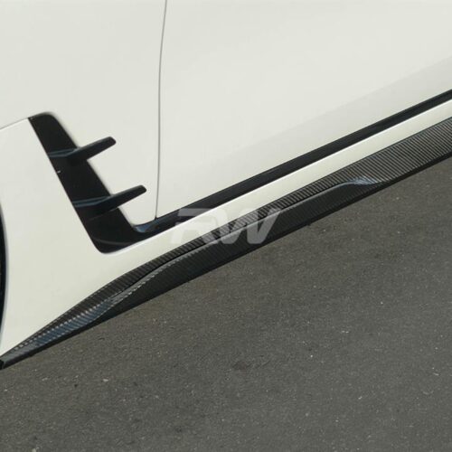 Alternative view of RW Carbon BMW G26 4-Series Carbon Fiber Side Skirt Extensions