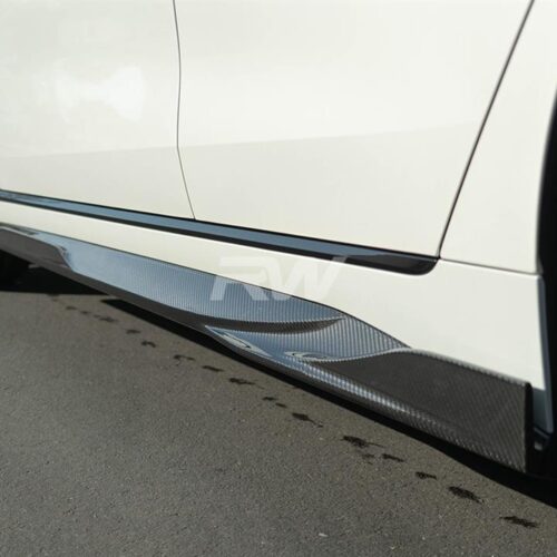 RW Carbon BMW G26 4-Series Carbon Fiber Side Skirt Extensions