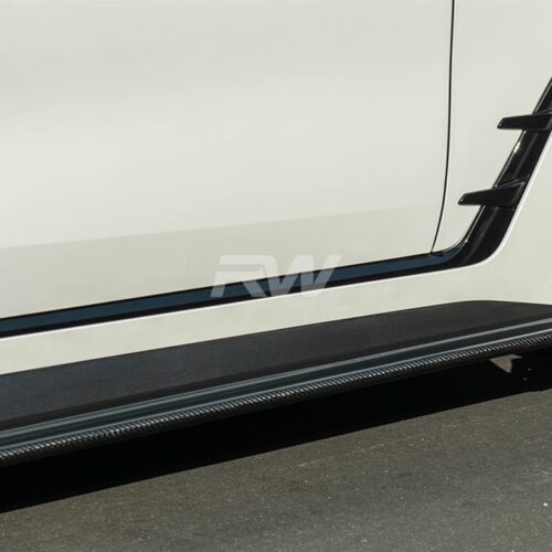 Alternative view of RW Carbon BMW G26 DTM Carbon Fiber Side Skirt Extensions