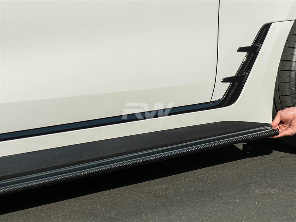 RW Carbon BMW G26 DTM Carbon Fiber Side Skirt Extensions (1)