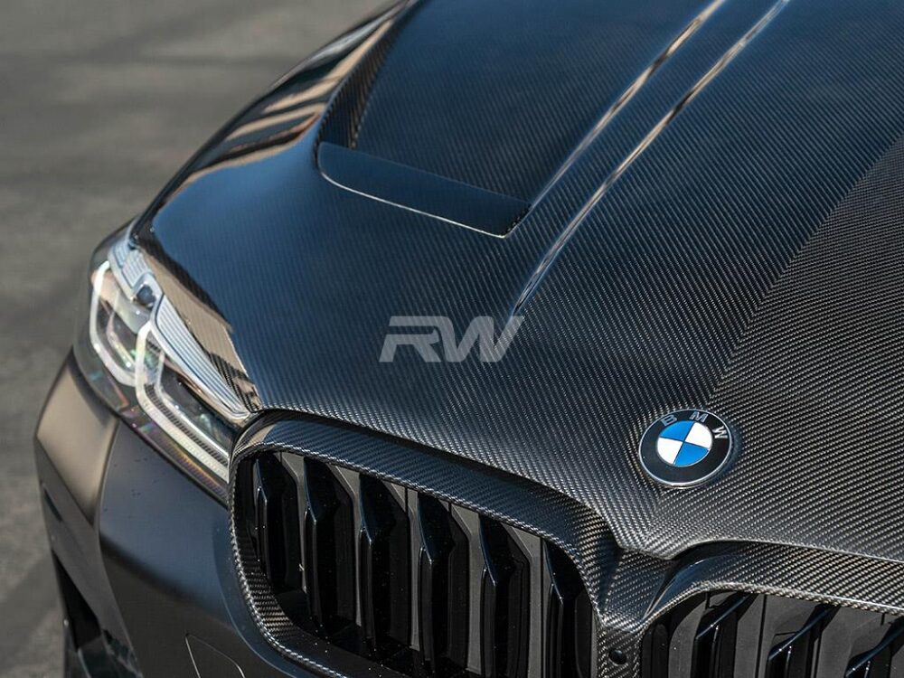 RW Carbon BMW G30 F90 M5 CS Style Carbon Fiber Hood - Image 4
