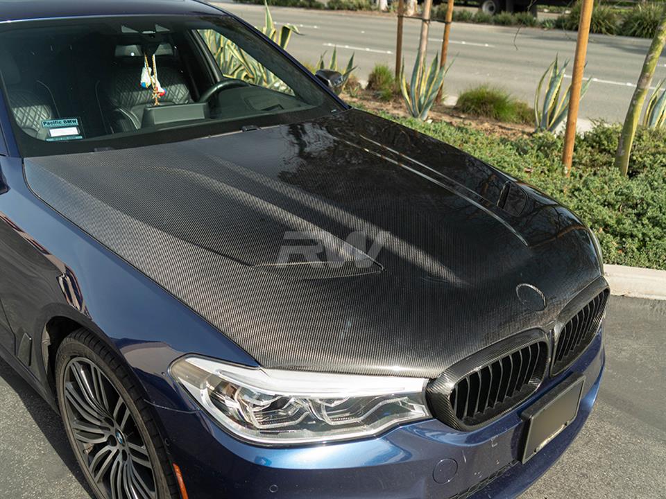 RW Carbon BMW G30 F90 M5 CS Style Carbon Fiber Hood - Image 6