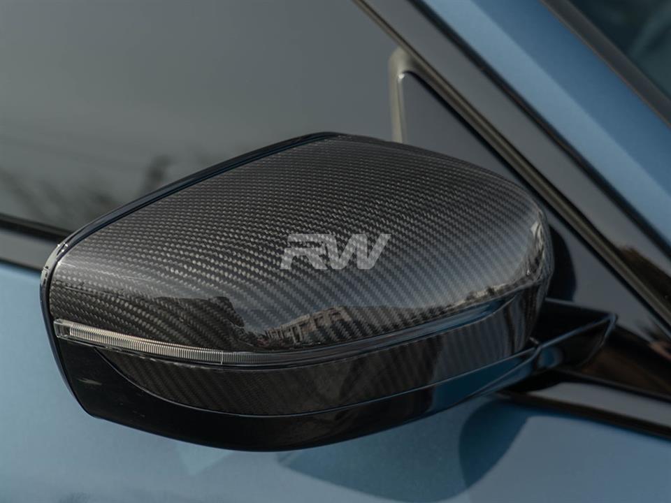 RW Carbon BMW G30 G20 G14 G15 G16 G22 G23 CF Mirror Caps - Image 4