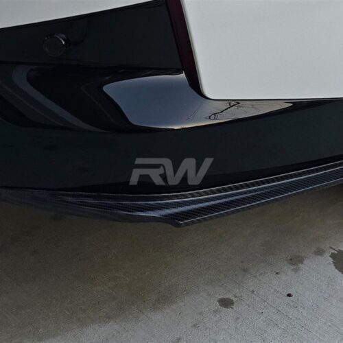 Alternative view of RW Carbon BMW G42 M240i Carbon Fiber Rear Bumper Splitters