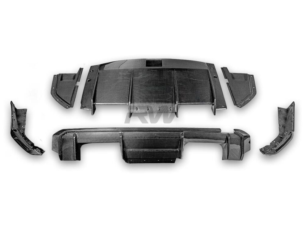 RW Carbon BMW G82 G83 M4 Carbon Fiber GTX Diffuser+Undertray - Image 7