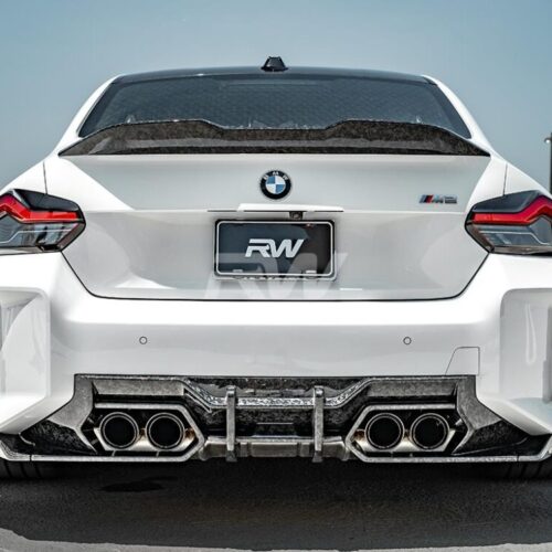 Alternative view of RW Carbon BMW G87 M2 G42 Forged Carbon Perf Style Trunk Spoiler