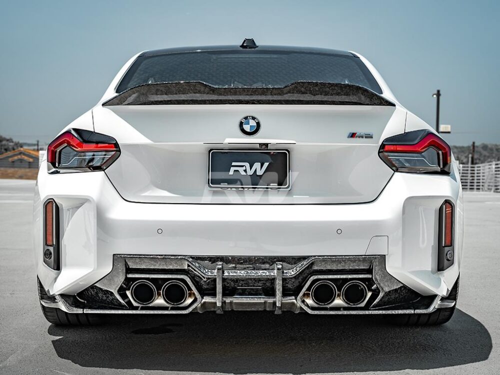 RW Carbon BMW G87 M2 G42 Forged Carbon Perf Style Trunk Spoiler (1)