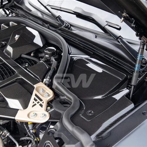 Alternative view of RW Carbon BMW G8X M2 M3 M4 CF Engine Cowl Panel Trim Set