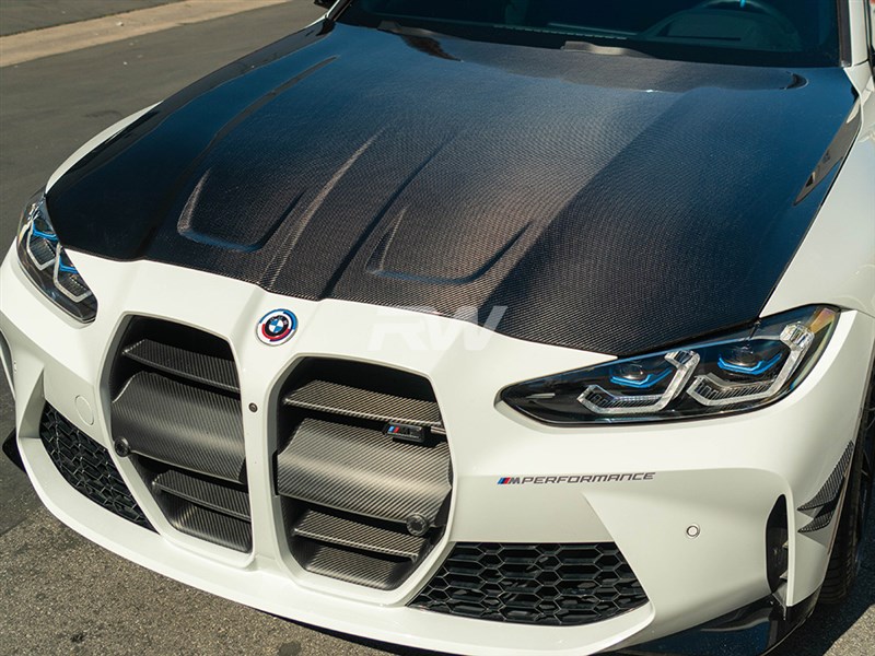 RW Carbon BMW G8X M3M4 OEM Style Carbon Fiber Hood (6)