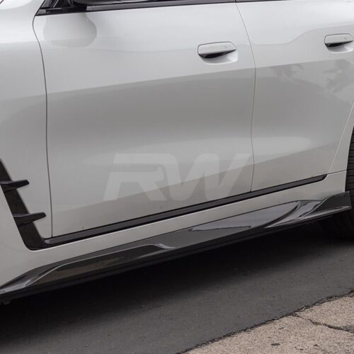 RW Carbon BMW i4 Dry Carbon Fiber Side Skirt Extensions