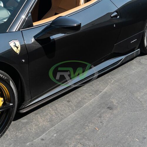 RW Carbon Ferrari 458 Carbon Fiber Side Skirt Extensions