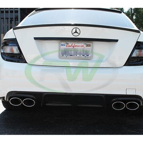 Alternative view of RW Carbon Mercedes W204 AMG Style Carbon Fiber Trunk Spoiler