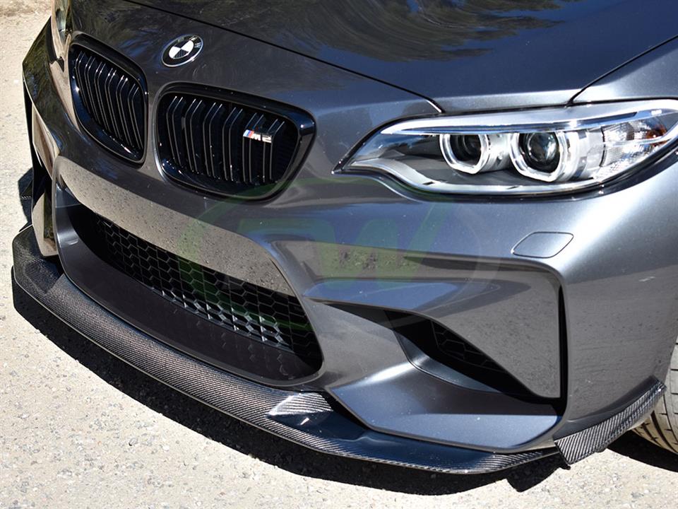 RW-Carbon-Fiber-GTS-Style-Front-Lip-BMW-F87-M2-Grey-3