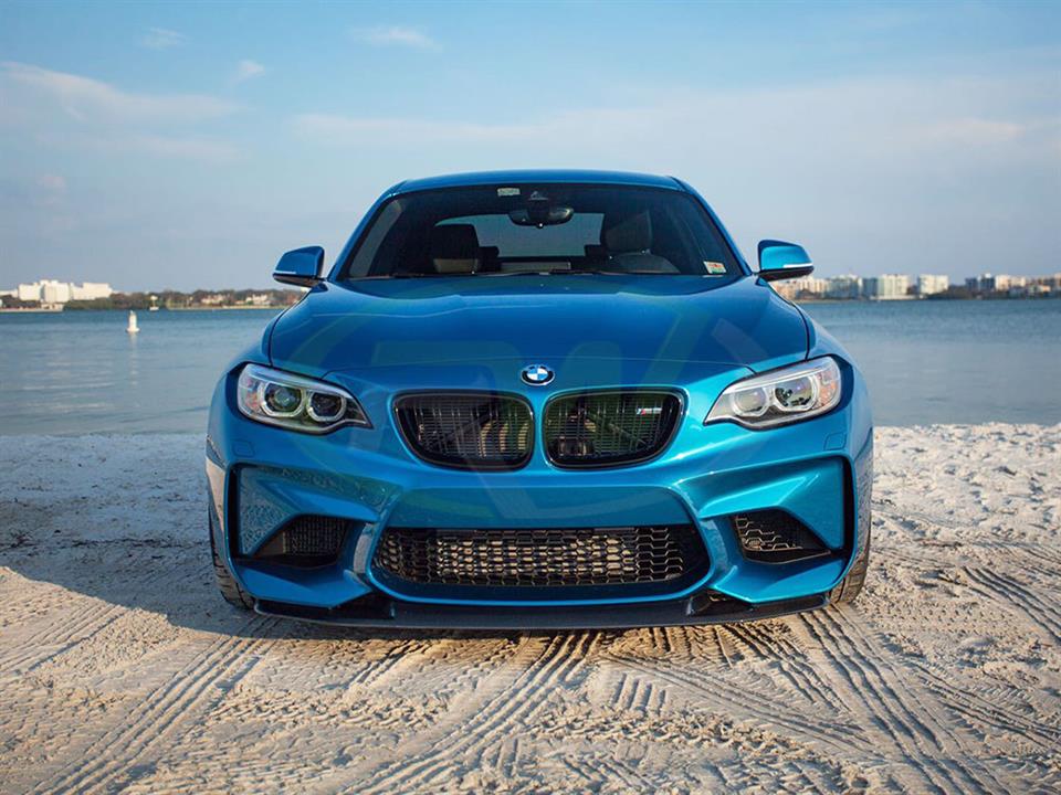 RW-Carbon-Fiber-GTS-Style-Front-Lip-Blue-BMW-F87-M2-8