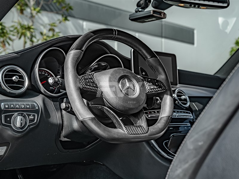 RW Carbon Mercedes AMG Carbon Fiber Steering Wheel Trim - Image 3