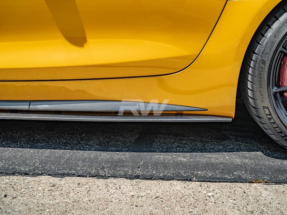RW Carbon Mercedes C190 GTC GTS GTR RWS CF Side Skirt Extensions (5)