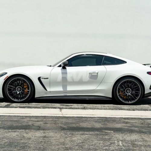 Alternative view of RW Carbon Mercedes C192 GT55/GT63 RWS CF Side Skirt Extensions