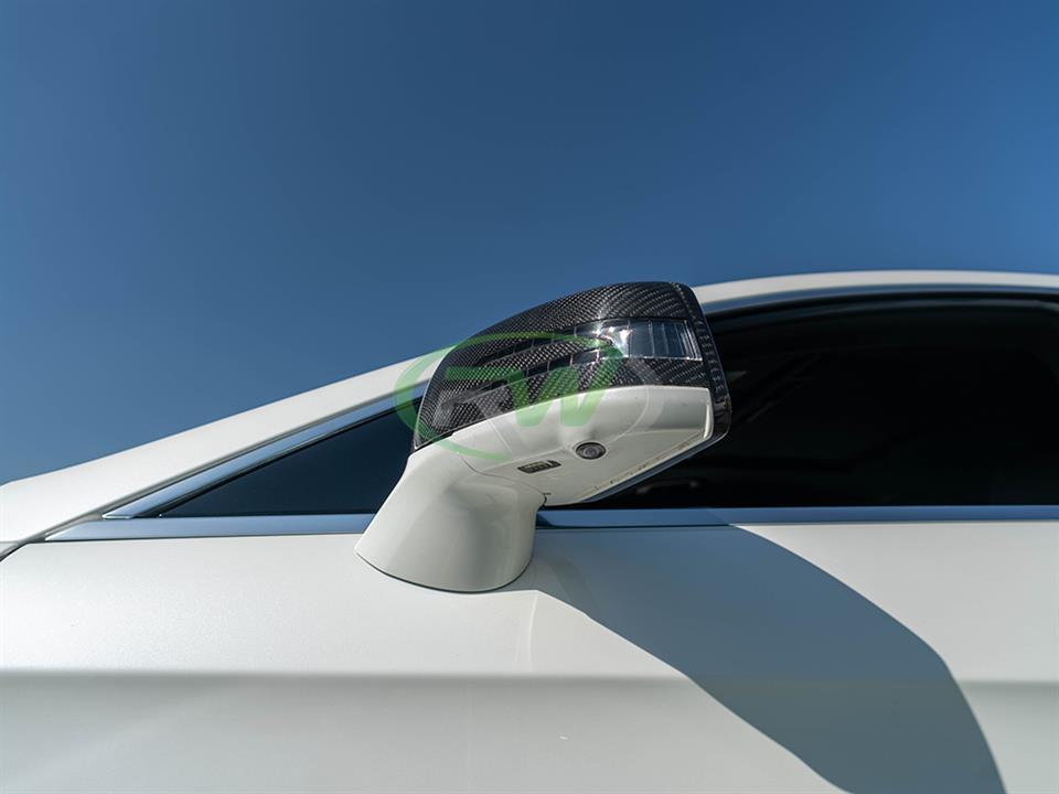 RW Carbon Mercedes Carbon Fiber Replacement Mirror Covers - Image 2