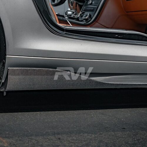Alternative view of RW Carbon Mercedes SLS Renn Style CF Side Skirt Extensions