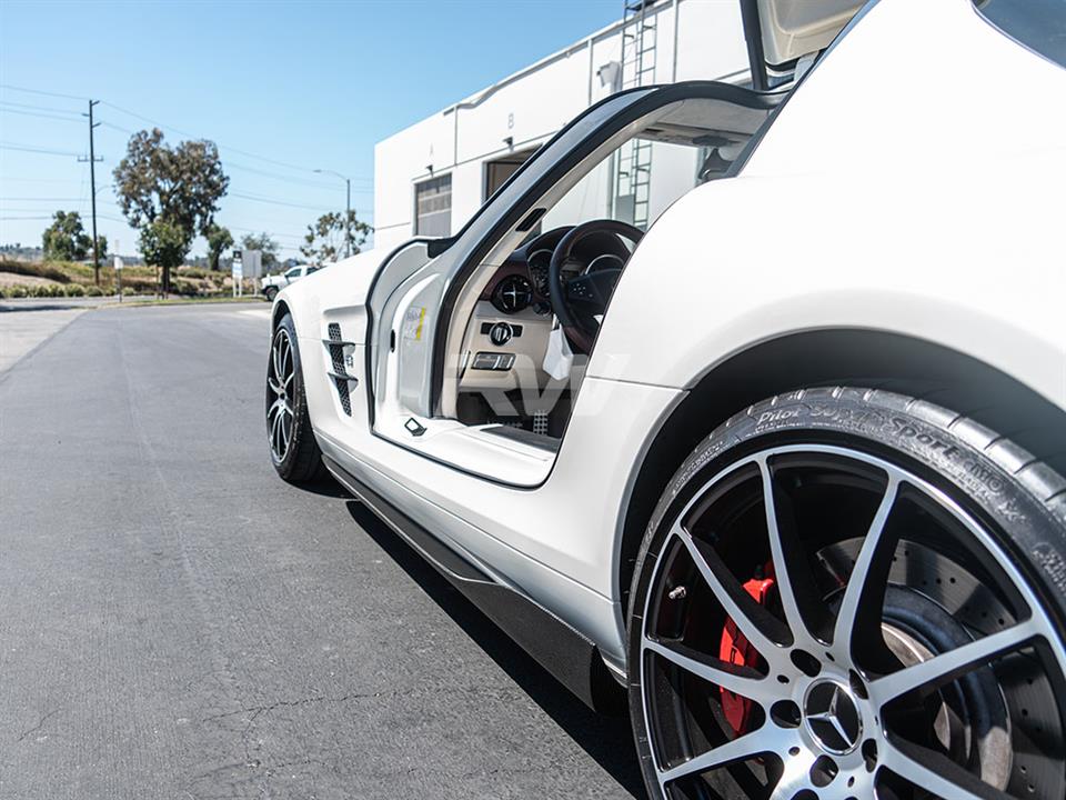RW Carbon Mercedes SLS Renn Style CF Side Skirt Extensions (5)