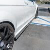 RW Carbon Mercedes W204 C63 Carbon Fiber Side Skirt Extensions (2)