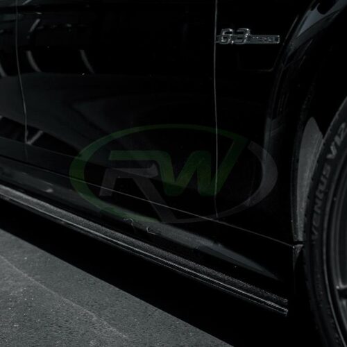 RW Carbon Mercedes W204 C63 Carbon Fiber Side Skirt Extensions