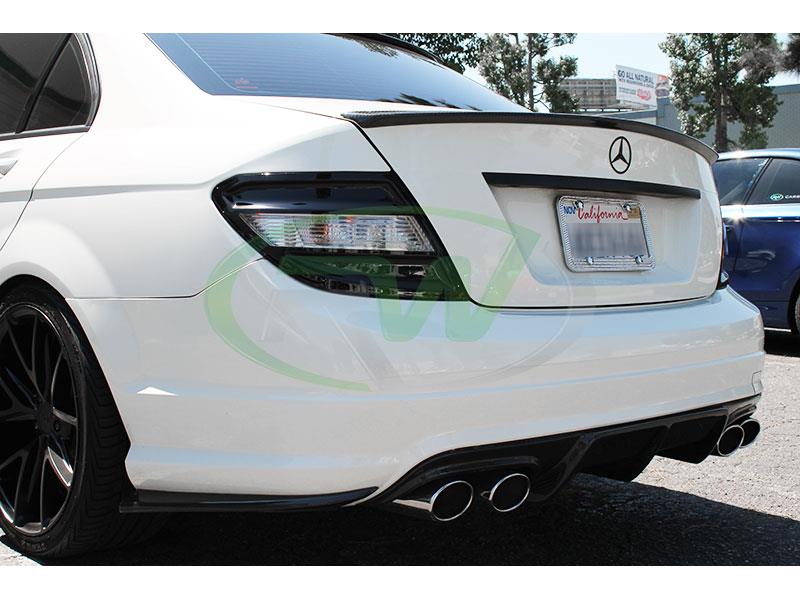 RW Carbon Mercedes W204 Carbon Fiber Rear Bumper Splitters (4)
