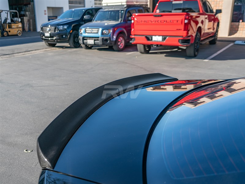 RW Carbon Mercedes W204 Coupe DTM Carbon Fiber Trunk Spoiler - Image 2