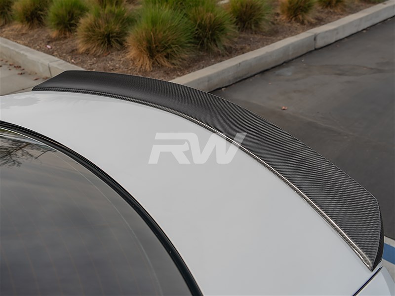 RW Carbon Mercedes W204 Coupe DTM Carbon Fiber Trunk Spoiler - Image 4