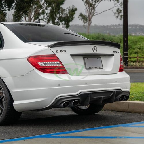 Alternative view of RW Carbon Mercedes W204 DTM Carbon Fiber Trunk Spoiler