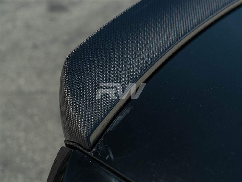 RW Carbon Mercedes W204 DTM Carbon Fiber Trunk Spoiler - Image 4