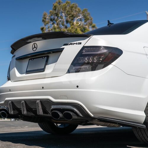 Alternative view of RW Carbon Mercedes W204 FL CF Rear Bumper Splitters