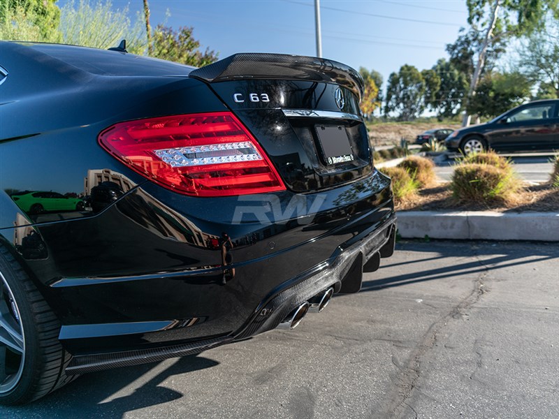 RW Carbon Mercedes W204 FL CF Rear Bumper Splitters (2)