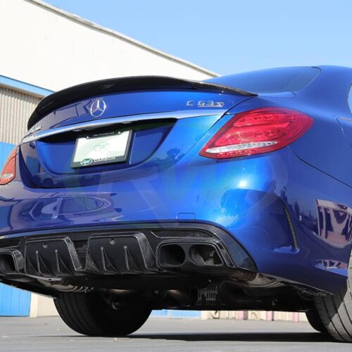 Alternative view of RW Carbon Mercedes W205 BRS Style Carbon Fiber Diffuser
