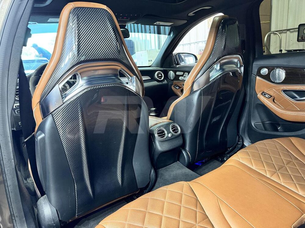 RW Carbon Mercedes W205 C63 Carbon Fiber Seat Backs - Image 2
