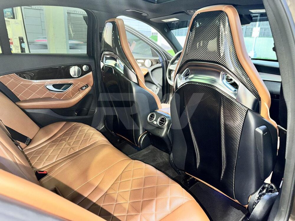 RW Carbon Mercedes W205 C63 Carbon Fiber Seat Backs - Image 3