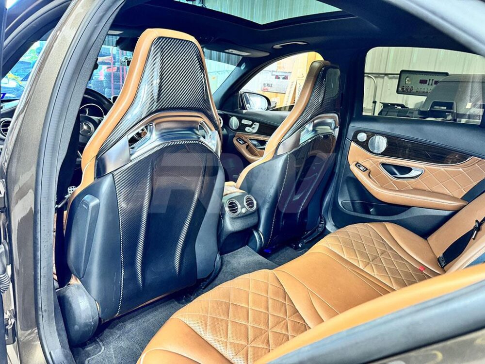 RW Carbon Mercedes W205 C63 Carbon Fiber Seat Backs