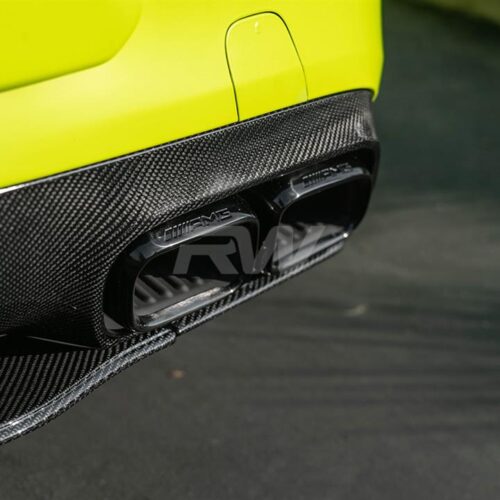 Alternative view of RW Carbon Mercedes W205 C63/C63S 19+ Black/Polished Exhaust Tips