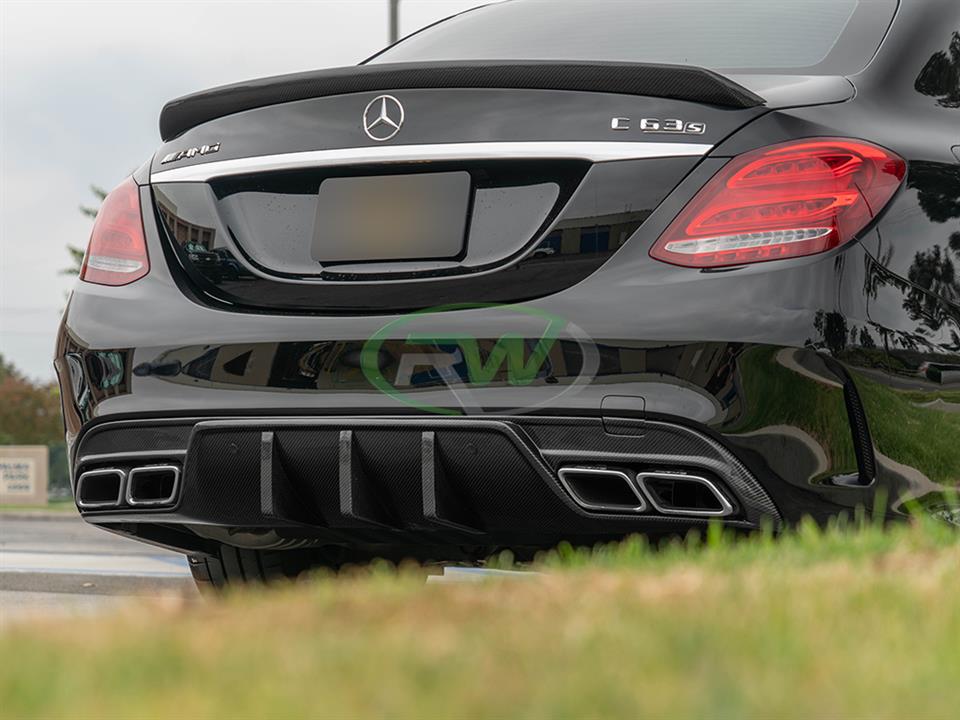 RW Carbon Mercedes W205 C63_C63S AMG DTM CF Diffuser - Image 10