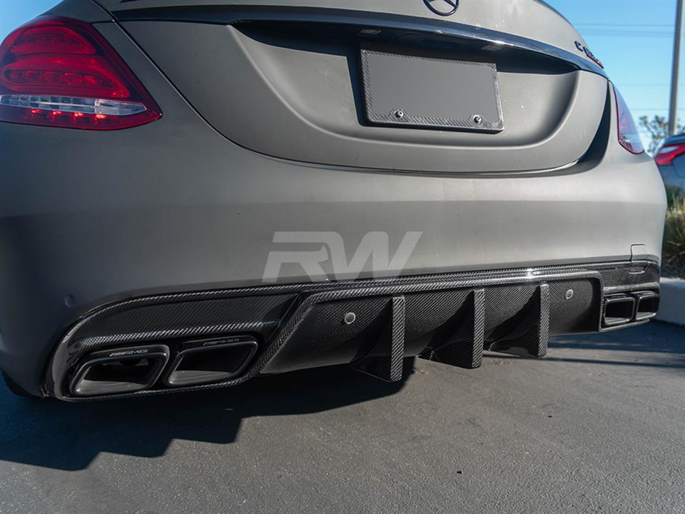 RW Carbon Mercedes W205 C63_C63S AMG DTM CF Diffuser - Image 11
